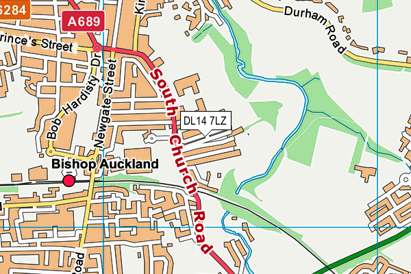 DL14 7LZ map - OS VectorMap District (Ordnance Survey)