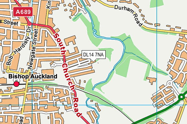 DL14 7NA map - OS VectorMap District (Ordnance Survey)