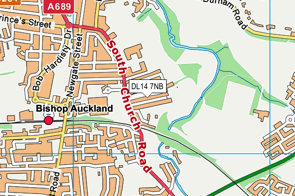 DL14 7NB map - OS VectorMap District (Ordnance Survey)