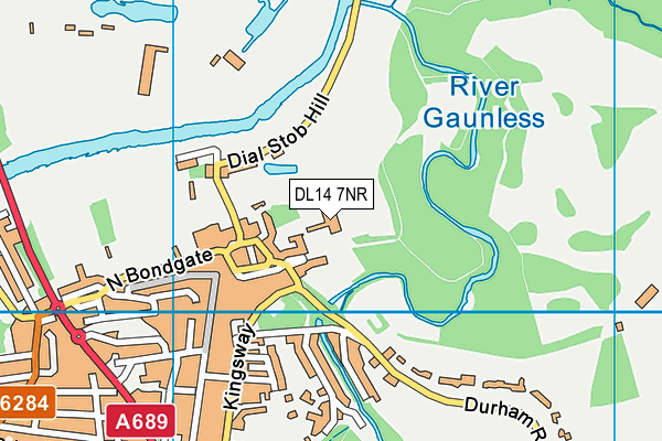 DL14 7NR map - OS VectorMap District (Ordnance Survey)