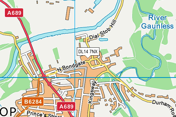 DL14 7NX map - OS VectorMap District (Ordnance Survey)