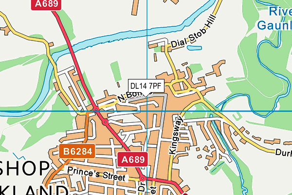 DL14 7PF map - OS VectorMap District (Ordnance Survey)