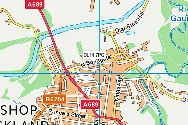 DL14 7PG map - OS VectorMap District (Ordnance Survey)