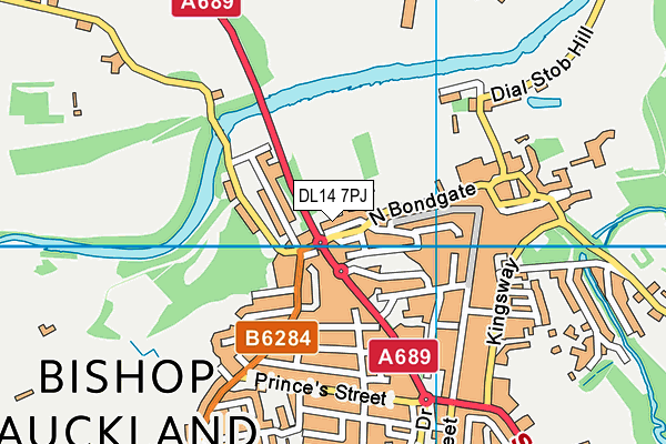 DL14 7PJ map - OS VectorMap District (Ordnance Survey)