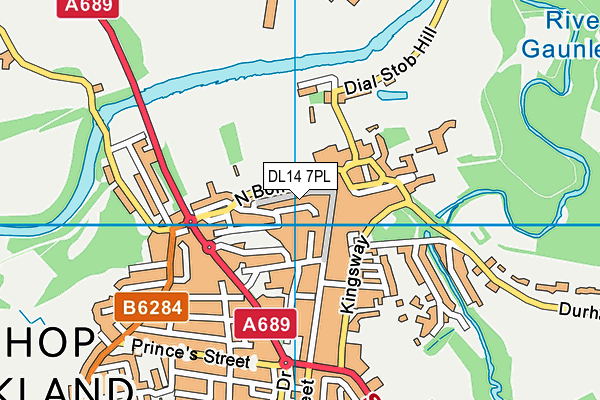 DL14 7PL map - OS VectorMap District (Ordnance Survey)