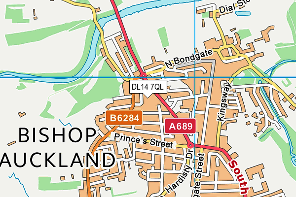 DL14 7QL map - OS VectorMap District (Ordnance Survey)