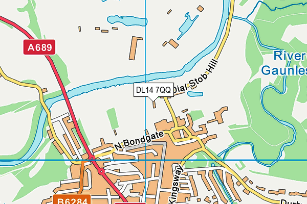 DL14 7QQ map - OS VectorMap District (Ordnance Survey)