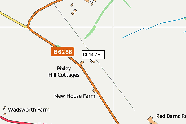 DL14 7RL map - OS VectorMap District (Ordnance Survey)
