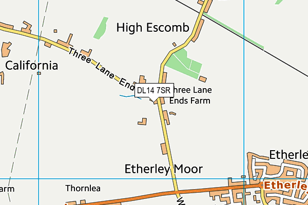 Escomb Primary School map (DL14 7SR) - OS VectorMap District (Ordnance Survey)