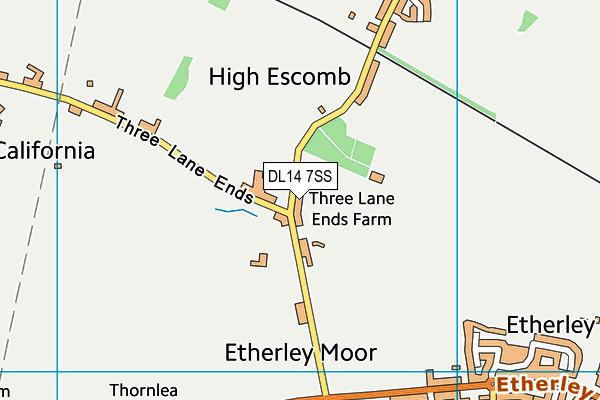 DL14 7SS map - OS VectorMap District (Ordnance Survey)