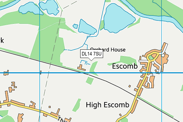 DL14 7SU map - OS VectorMap District (Ordnance Survey)