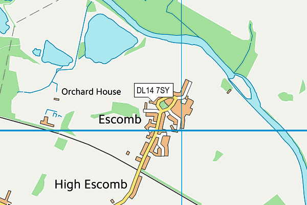 DL14 7SY map - OS VectorMap District (Ordnance Survey)