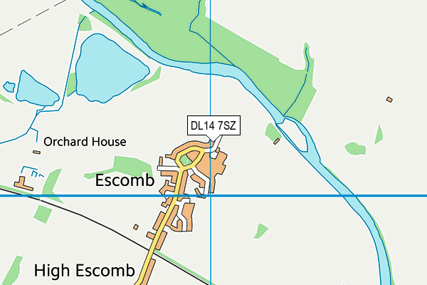 DL14 7SZ map - OS VectorMap District (Ordnance Survey)