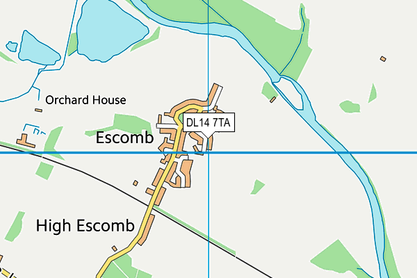 DL14 7TA map - OS VectorMap District (Ordnance Survey)