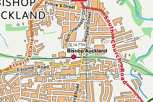 DL14 7TH map - OS VectorMap District (Ordnance Survey)