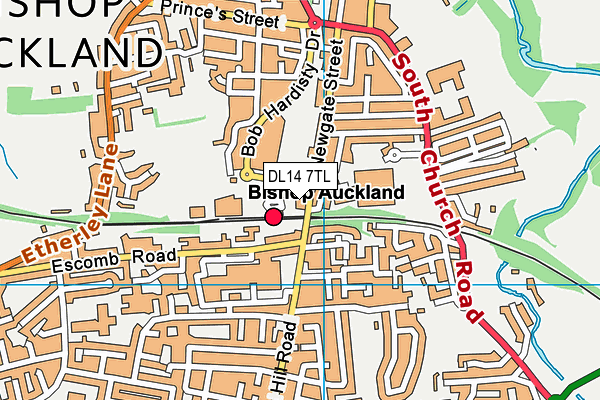 DL14 7TL map - OS VectorMap District (Ordnance Survey)