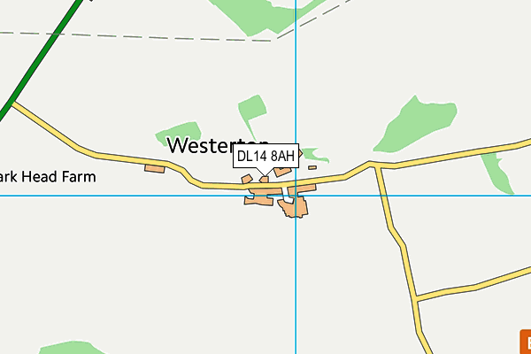 DL14 8AH map - OS VectorMap District (Ordnance Survey)