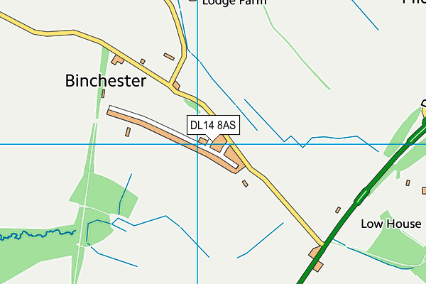 DL14 8AS map - OS VectorMap District (Ordnance Survey)