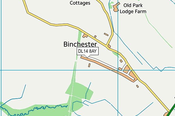 DL14 8AY map - OS VectorMap District (Ordnance Survey)