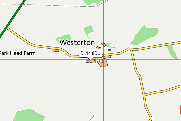 DL14 8DU map - OS VectorMap District (Ordnance Survey)