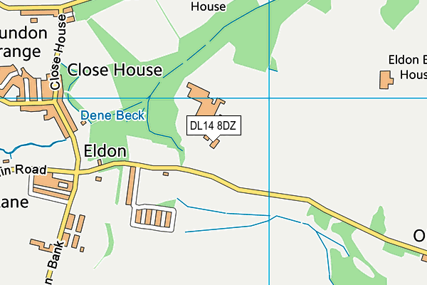 Eldon Football Pitch (Closed) map (DL14 8DZ) - OS VectorMap District (Ordnance Survey)