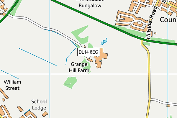 DL14 8EG map - OS VectorMap District (Ordnance Survey)