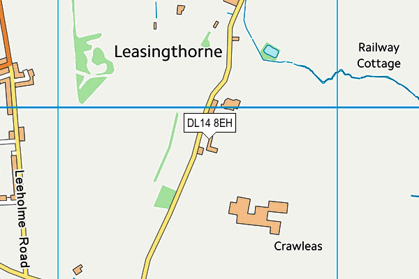 DL14 8EH map - OS VectorMap District (Ordnance Survey)