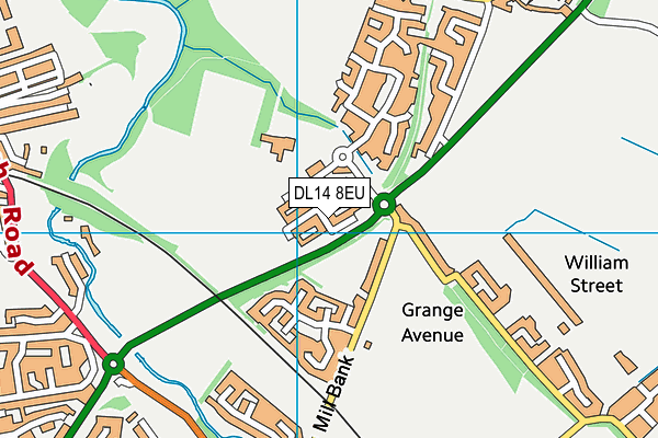 DL14 8EU map - OS VectorMap District (Ordnance Survey)