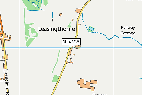 DL14 8EW map - OS VectorMap District (Ordnance Survey)