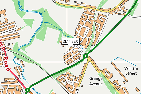 DL14 8EX map - OS VectorMap District (Ordnance Survey)