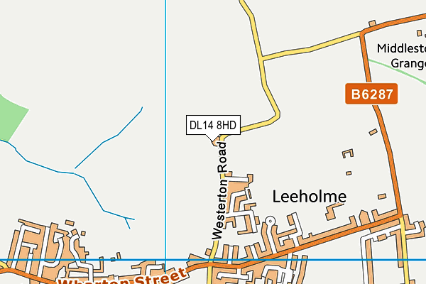 DL14 8HD map - OS VectorMap District (Ordnance Survey)