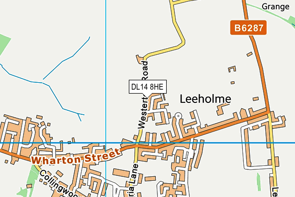 DL14 8HE map - OS VectorMap District (Ordnance Survey)