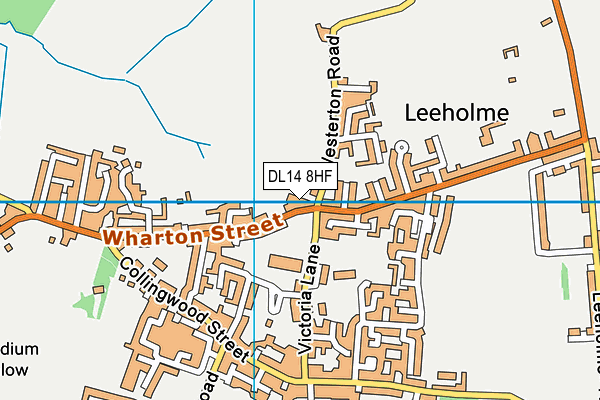 DL14 8HF map - OS VectorMap District (Ordnance Survey)