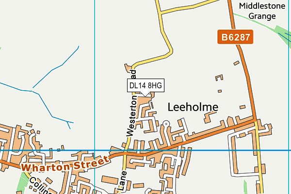 DL14 8HG map - OS VectorMap District (Ordnance Survey)
