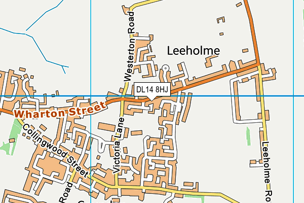 DL14 8HJ map - OS VectorMap District (Ordnance Survey)
