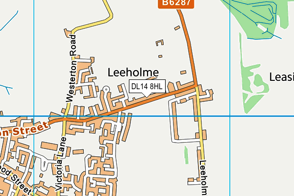 DL14 8HL map - OS VectorMap District (Ordnance Survey)