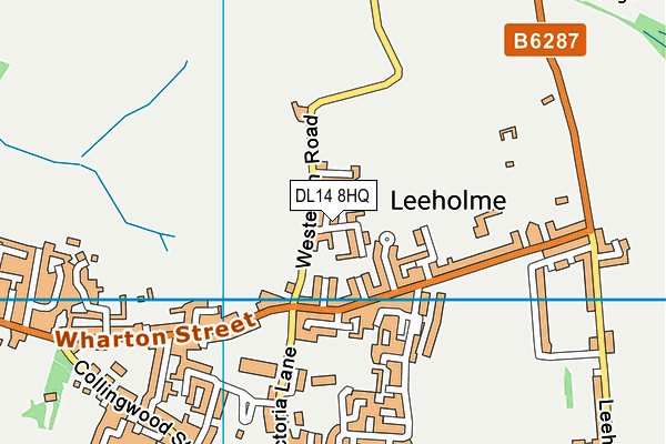 DL14 8HQ map - OS VectorMap District (Ordnance Survey)