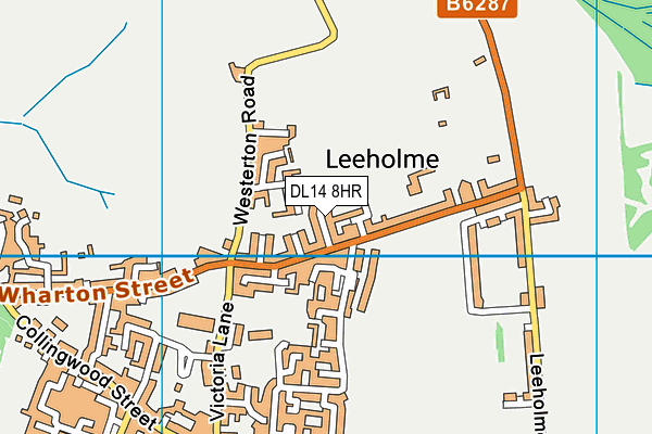 DL14 8HR map - OS VectorMap District (Ordnance Survey)