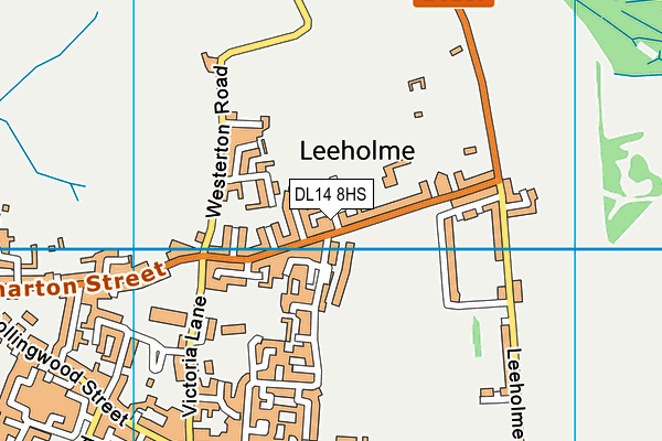 DL14 8HS map - OS VectorMap District (Ordnance Survey)