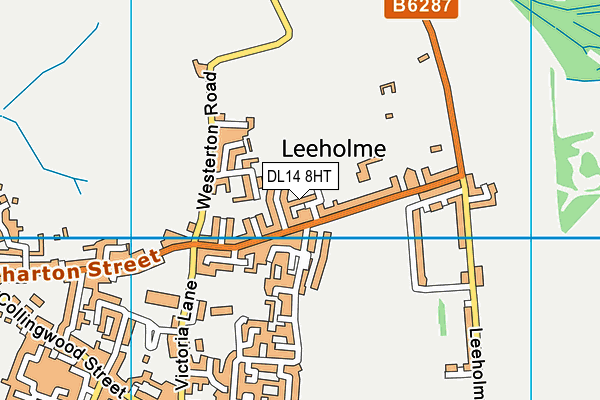 DL14 8HT map - OS VectorMap District (Ordnance Survey)