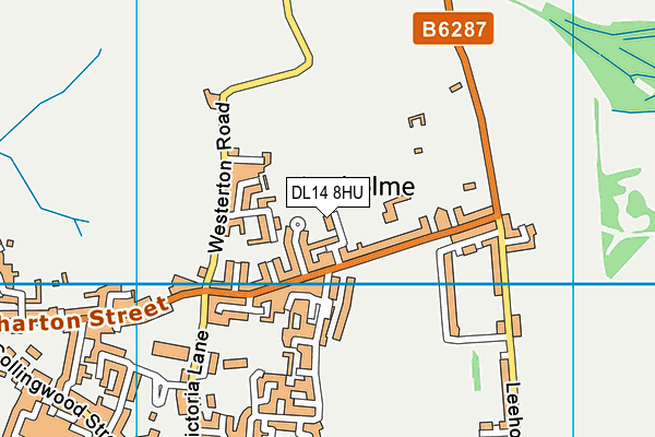 DL14 8HU map - OS VectorMap District (Ordnance Survey)