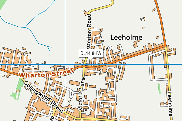 DL14 8HW map - OS VectorMap District (Ordnance Survey)