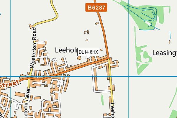DL14 8HX map - OS VectorMap District (Ordnance Survey)