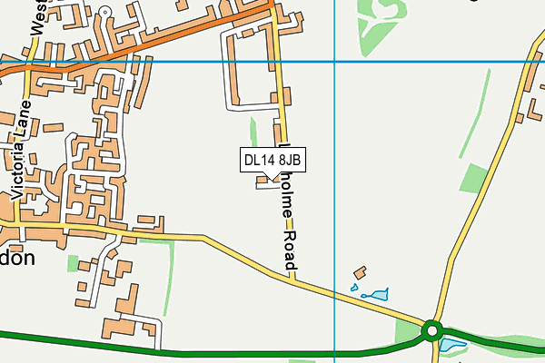 DL14 8JB map - OS VectorMap District (Ordnance Survey)