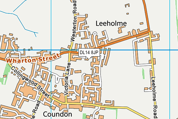 DL14 8JP map - OS VectorMap District (Ordnance Survey)