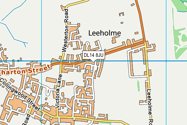 DL14 8JU map - OS VectorMap District (Ordnance Survey)