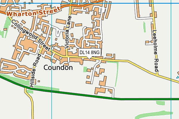 DL14 8NG map - OS VectorMap District (Ordnance Survey)