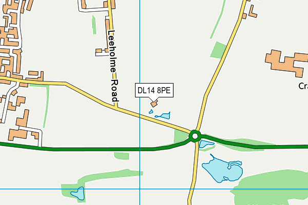 DL14 8PE map - OS VectorMap District (Ordnance Survey)