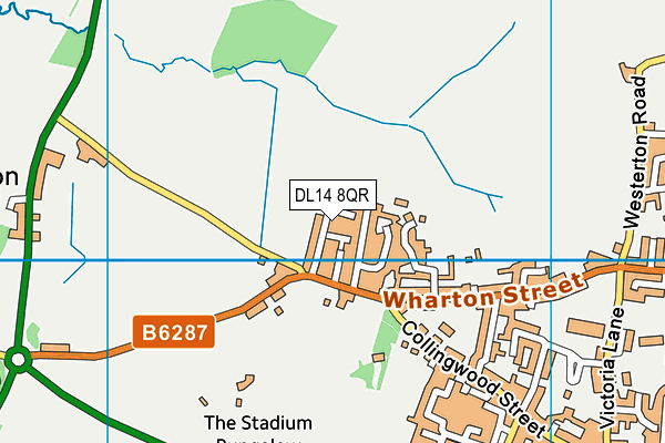 DL14 8QR map - OS VectorMap District (Ordnance Survey)