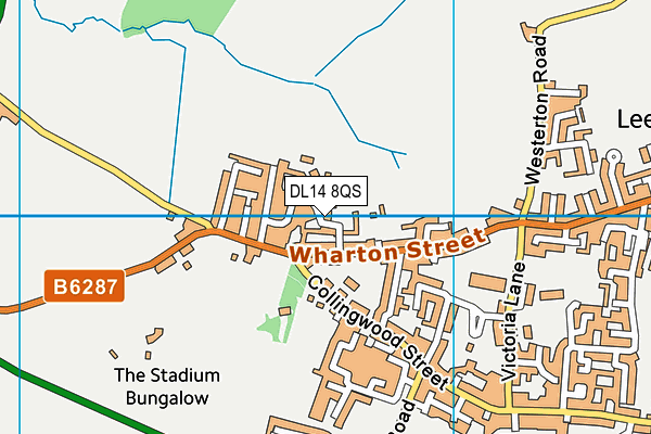 DL14 8QS map - OS VectorMap District (Ordnance Survey)